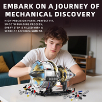 Modelo de Motor de Avión MOC, Bloques de Construcción de Alta Precisión, Juguete de Plástico, Set de Bloques de Construcción, Tema de Transporte, Regalo para Todos