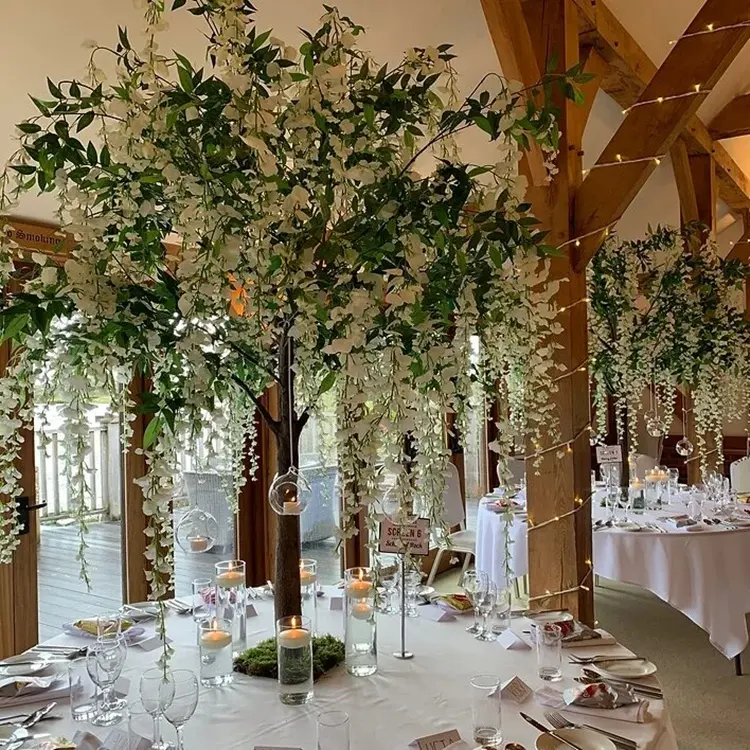 Düğün ipek wiwiçiçekler kapalı masa için ev bahçe dekorasyonu büyük yapay çiçek ağaç