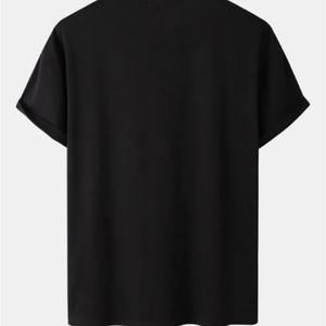 OEM Casual Cotton Blend Custom Logo Regular Fit O-Neck Pocket Men Tee - Product Image 2