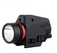 Lampe de poche LED tactique 150 lumens Combo à visée laser rouge avec batterie et chargeur USB