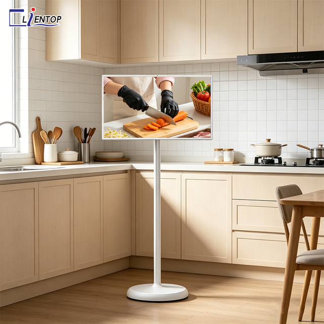 Smart Rotate Touch Screen 21.5 Inch Portable TV Movable Android System Mobile Display Rechargeable Wireless Indoor Monitor