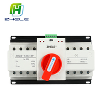 Commutateur de transfert automatique triphasé 400VAC 63A 100A 125A 2P 3P 4P à double alimentation pour générateur solaire ATS