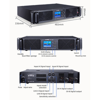 CARTE Affichage OLED 600W * 2 Garantie 3 ans DJ Audio classe D 2U Audio numérique karaoké amplificateur de puissance caisson de basses/haut-parleur complet/ligne