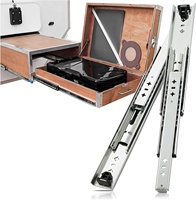 SNEIDA 3053 Rail de glissière de tiroir rétractable à charge robuste de 125kg en acier laminé à froid 3 fois accessoire de Modification de voiture entièrement extensible
