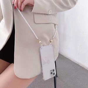 Luxe Coréen Bandoulière Longe <span class=keywords><strong>Collier</strong></span> Perle Chaîne Téléphone étui pour <span class=keywords><strong>iphone</strong></span> <span class=keywords><strong>11</strong></span> 12 13 14 15 16 Pro Max Couverture avec Sangle - Product Image 6