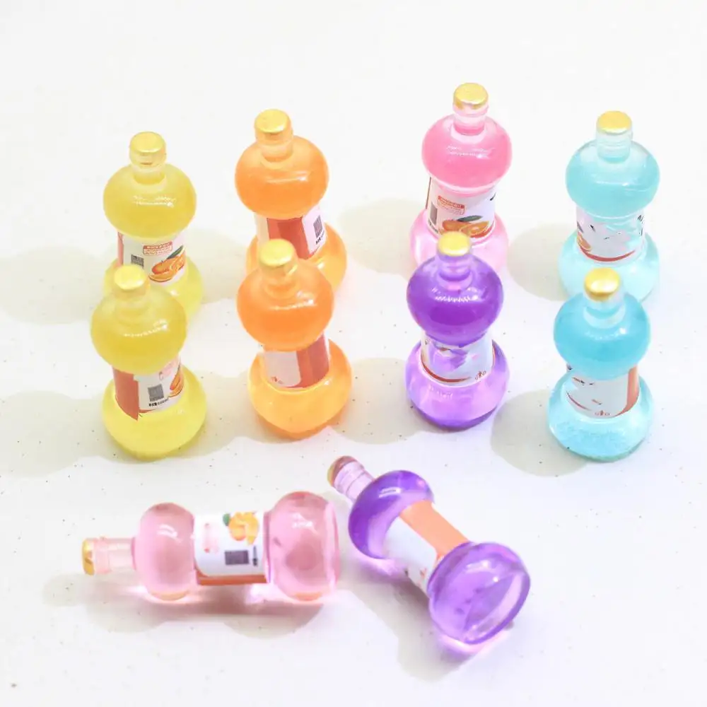 Leuke Diy Decoratie 100Pcs 3D Kawaii Drink Fles Kralen Kawaii Miniaturen Voor Decoratie Accessoire Kralen