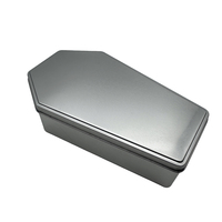 Cajas de Regalo de Metal con Forma de Ataúd Plegables Extra Grandes Personalizadas para Halloween, Regalos Góticos, Dulces y Tesoros