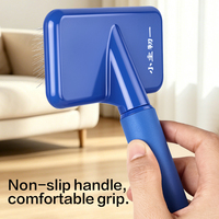Brosse de toilettage pour animaux de compagnie (chats et chiens) en acier inoxydable et plastique, écologique, vente en gros d'usine