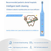Brosse à dents électrique sonique pour enfants, intelligente, rechargeable par USB, étanche IPX7, à poils moyens, avec minuteur, 18000Hz, autonomie de 30 jours