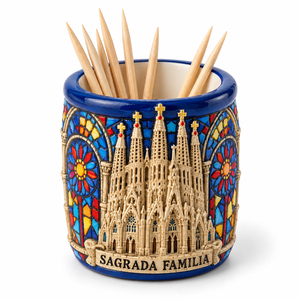 Portastuzzolini 3D in Resina Souvenir Spagnolo Sagrada Familia, Ornamento da Tavolo per <span class=keywords><strong>Cucina</strong></span> - Product Image 1