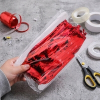 Metallische Glitzerfolie Fransen-Hintergrundvorhänge 1m*2m Rot für Hochzeiten, Geburtstage & Feiertagsfeiern