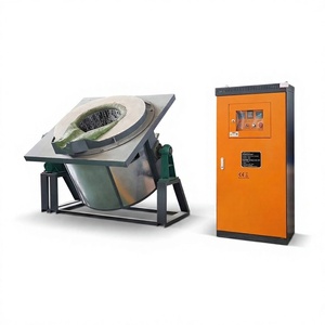 Horno de Inducción Industrial Inclinable de 50KW a 1000KW |   Horno Eléctrico de Alta Resistencia para Reciclaje de Chatarra de Cobre y Aluminio - Product Image 1