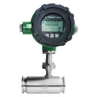 Flowmeter Turbin Digital Cerdas DN32 Baja Tahan Karat SS304 RS485 4-20mA OEM Pengukuran Bahan Bakar Minyak Gas Udara Cairan EX IIC T6