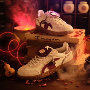 Zapatillas Deportivas Rojas y Blancas con Cordones Estilo <span class=keywords><strong>Champion</strong></span> Fulu Dexun de Ding Yuxi para Mujer y Hombre, Otoño Invierno - Product Image 3