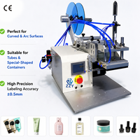 Nouvelle version de la machine d'étiquetage semi-automatique de bureau pour produits plats, machine d'étiquetage de bouteilles plates pour produits cosmétiques, alimentaires et de boissons
