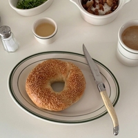 Assiette ovale en porcelaine, assiette à steak, assiette plate pour table à manger, assiette pour côtes de bœuf, passe au micro-ondes, style moderne minimaliste