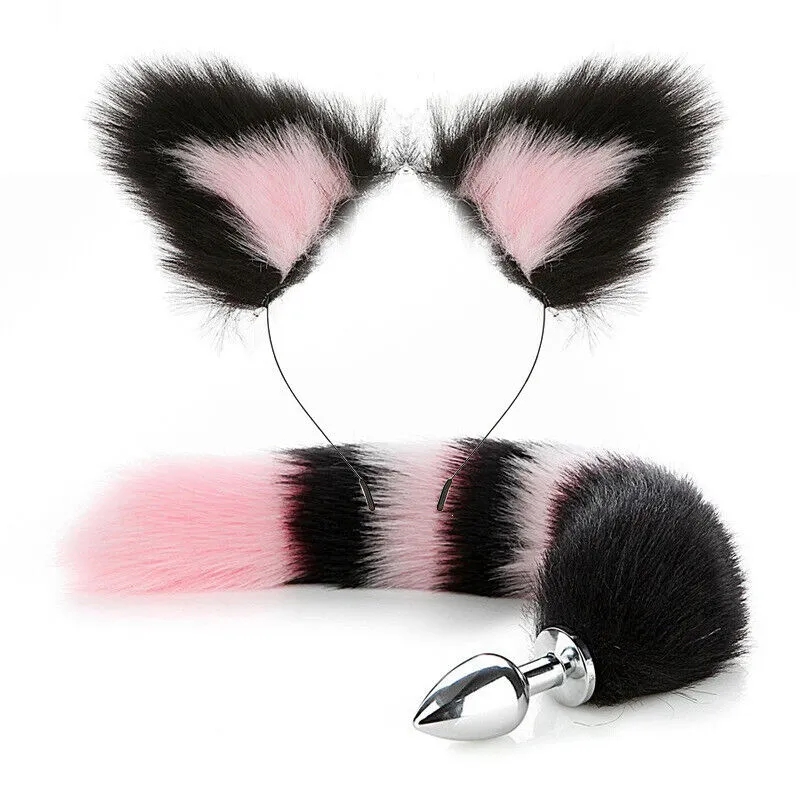 dildo aufbewahrung pink real fox tail butt plug wolf tail plug ass anal plug tail buttplu –  Aliriga main image 1