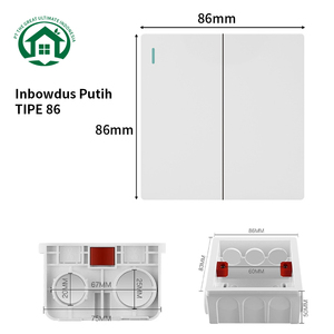 Interrupteur double blanc Pano.V SNI avec 2 prises, 86mm*86mm, conçu pour s'adapter aux cadres standard universels, alliant fonctionnalité - Product Image 6