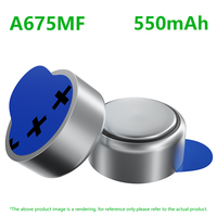 Piles auditives zinc-air taille 675 1,45 V 550 mAh haute capacité longue durée sans mercure certifiées CE RoHS UN38.3