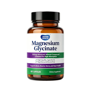 Cápsulas de Glicinato de Magnesio de 500 mg de Marca Privada OEM/ODM, Suplemento Mineral de Magnesio Quelado para Adultos - Product Image 1