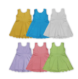 Vestidos Deportivos sin Mangas para Niñas, Estilo Yoga con Volantes hasta la Rodilla, Marca Sister Wear - Product Image 1