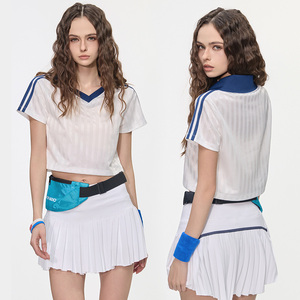 Nuova Collezione: Maglia da Calcio Americana Retrò per Ragazze, Scollo a V, Vestibilità <span class=keywords><strong>Slim</strong></span>, Abbigliamento Sportivo Traspirante a Maniche Corte - Product Image 2