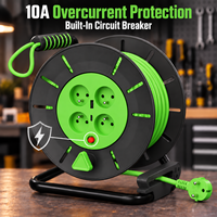 Enrouleur de câble rétractable robuste Linsheng ODM certifié CE H05VV-F à 4 prises, 25 m avec ports USB pour appareils électroménagers