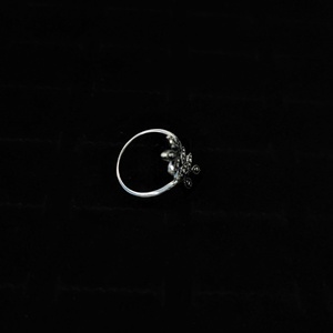 Beliebte Retro Thai Silber 925 Sterling Silber Blatt Ring für Frauen, hochwertige einfache Blatt Stapel Ring - Product Image 5