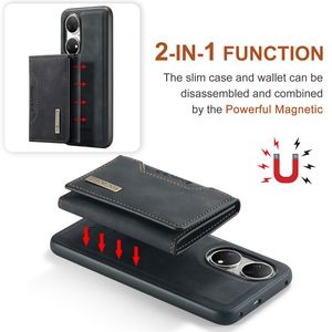 Funda de cuero magnética desmontable DG MING 2In1 para Huawei <span class=keywords><strong>P50</strong></span> / <span class=keywords><strong>P50</strong></span> <span class=keywords><strong>Pro</strong></span>, funda tipo billetera, tarjetero, funda para teléfono - Product Image 3