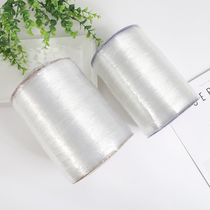 Crystal <b>Beaded</b> Fishing Line 0.4 1.0mm Round Transparent Elastic <b>Thread</b> For Jewelry Making Wholesale Spools - Product Image 1