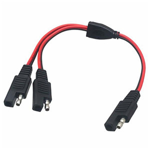 Kabel Ekstensi Daya SAE 18AWG 16AWG 1 ke <span class=keywords><strong>2</strong></span> Y Splitter Kabel Konektor SAE Kabel Adaptor Daya DC Otomotif Tahan Lama - Product Image 1