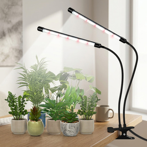 Lampe de culture multi-têtes avec 3 modes de temporisation, col de cygne réglable à 360°, adaptateur USB et luminosité réglable - Product Image 1