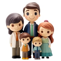 Enfants apprenant à faire semblant de jouer à la famille personnage famille Figurine PVC Anime figurine dessin animé figurines en vinyle jouets
