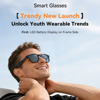 Lunettes Intelligentes X01 Noir Mat avec Caméra, Enregistrement Vidéo 1200P, Affichage LED de la Batterie, Appel Bluetooth, Lecteur de Musique, Lunettes Intelligentes IA 2026
