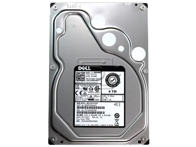 Used 00F9W8 4TB 3.5-inch LFF SAS 12Gb/s 7.2K RPM 512n SAS (NL) Hot-Plug Hard Drive