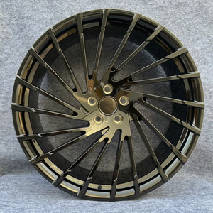 ล้ออัลลอยด์ฟอร์จแบบหลายก้าน สีดำเงา หน้าเจียร ขอบ 17/18 นิ้ว 5X112 /114.3/120 4X100 สำหรับ BMW Audi ดีไซน์สั่งทำพิเศษ - Product Image 1