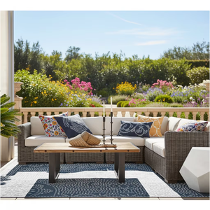 Conjunto de <span class=keywords><strong>Muebles</strong></span> de Jardín de <span class=keywords><strong>Mimbre</strong></span> para Exteriores, Sofá de Ratán para Piscina, Polonia - Product Image 1
