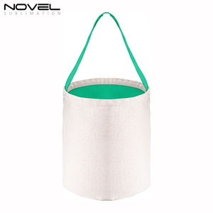 Panier de pâques en <span class=keywords><strong>toile</strong></span> vide de couleur pour bébé, garçon et enfant en bas âge, petit, grand, doux, cadeau, fourre-tout de Sublimation, sac en lin pour enfants - Product Image 5