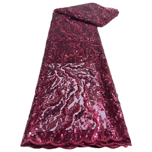 NI.AI Purple Elegant <strong>Sequins</strong> and Beaded Net Lace Fabrics Luxury <strong>Sequins</strong> Lace Fabric <strong>Colorful</strong> <strong>Sequins</strong> and Beaded Net Lace Fabric - Product Image 6