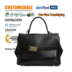 Sac à main d'affaires de luxe en cuir végétalien pour femme, tendance, polyvalent, sac messager, sac à bandoulière, sac à dos croisé avec fermoir, nouveauté - Product Image 1