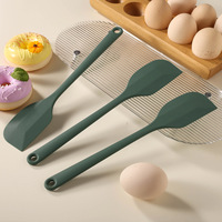 Spatule en silicone résistante aux hautes températures, outil de cuisine souple pour la pâtisserie, spatule à crème pour mélanger les gâteaux, ensemble d'ustensiles de cuisson