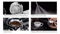 Machine à café commerciale à double chaudière, programmable, électrique, avec boîtier en acier inoxydable - Marque privée, fabriquée en Chine