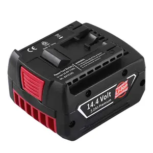 BAT607 For Boschs Battery 14.4V 3000mAh Lithium Batteries 18650 For Strapping Tools Heat Gun Cordless Drills