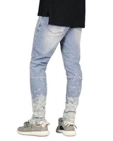 Streetwear Offre Spéciale jean Skinny déchiré à motif endommagé pour homme