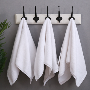 Serviettes de bain en coton 100% tissé de haute qualité, <span class=keywords><strong>broderie</strong></span> <span class=keywords><strong>personnalisée</strong></span>, couleur blanche, ensemble de serviettes d'hôtel - Product Image 3
