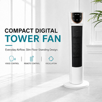 Convecteur de chaleur vertical à profil étroit avec minuterie de veille préprogrammée et plusieurs niveaux de chauffage pour les femmes au foyer, les familles et les pièces de la maison