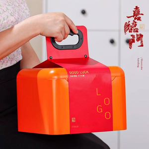 กล่องดีบุกใส่ขนมอบคริสต์มาสทรงสี่เหลี่ยมกล่องขนมไหว้พระจันทร์ใหม่กล่องขนมไหว้พระจันทร์โลหะเกรดอาหารสไตล์ทิน - Product Image 6