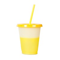 Gobelet réutilisable en plastique PP de 16 oz, réactif au froid, avec couvercle et paille changeant de couleur, pour fêtes, voyages et promotion