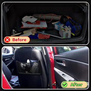 Sac de rangement en filet plastique pour accessoires de voiture, articles divers, taille moyenne, pour bus modifié, rangement de siège de bus, RV Plus - Product Image 5