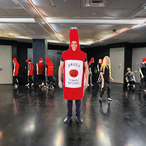 Disfraz <span class=keywords><strong>de</strong></span> salsa <span class=keywords><strong>de</strong></span> tomate Kayatrek para adultos, unisex, poliéster/raion, estampado digital, botella <span class=keywords><strong>de</strong></span> salsa, para actuaciones en escenario, cosplay - Product Image 5